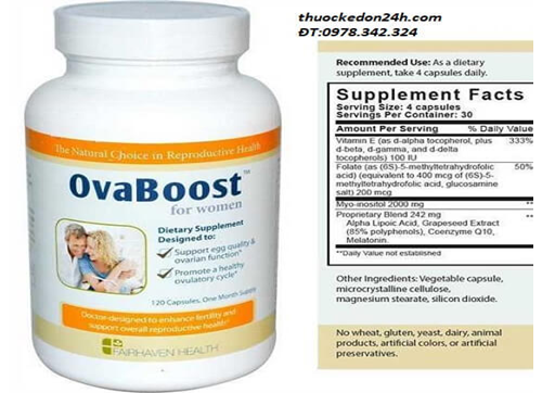 Thuốc Ovaboost là thuốc gì? Tác dụng, giá bán bao nhiêu?